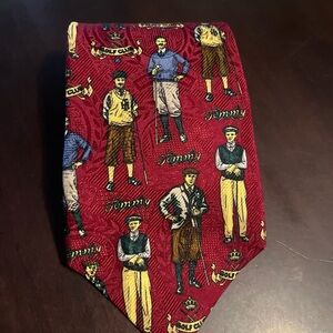 VTG Tommy Hilfiger 100% Italian silk tie “golfer”